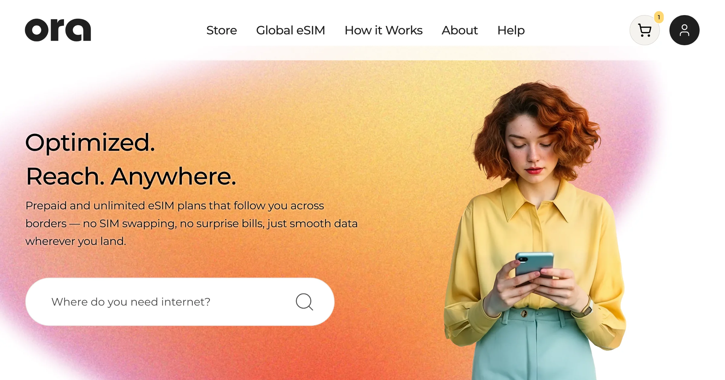 ORA: Sign In - manage and track eSIM cards usage effortlessly